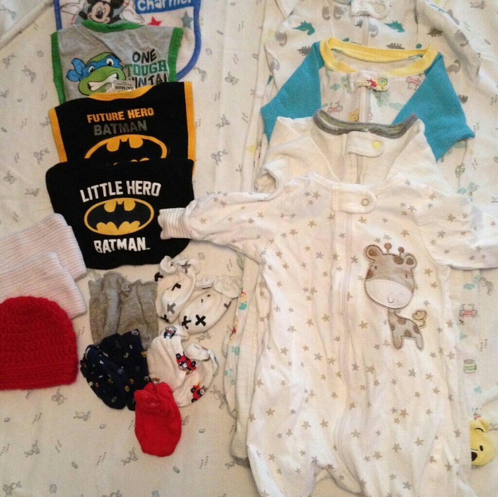 Baby boy clothes lot size newborn,0-3 months